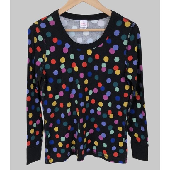 Hanna Andersson Multicolor Polka Dot Shirt Womens L Organic Cotton Sustainable - Picture 1 of 6